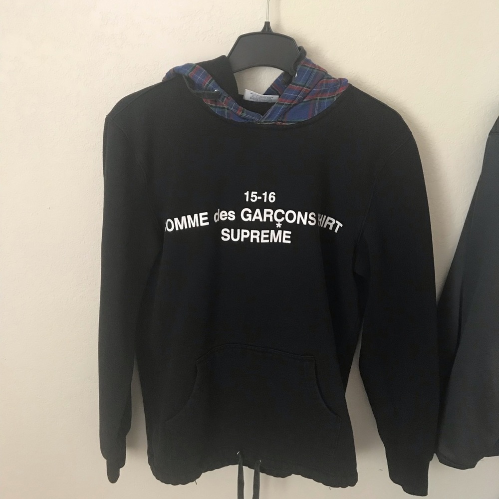 Supreme X Comme Des Garçons Plaid Hoodie